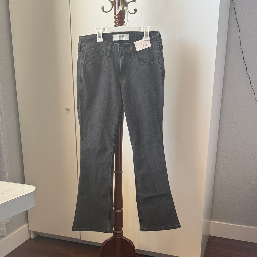 Hollister faded black low rise bootcut jeans